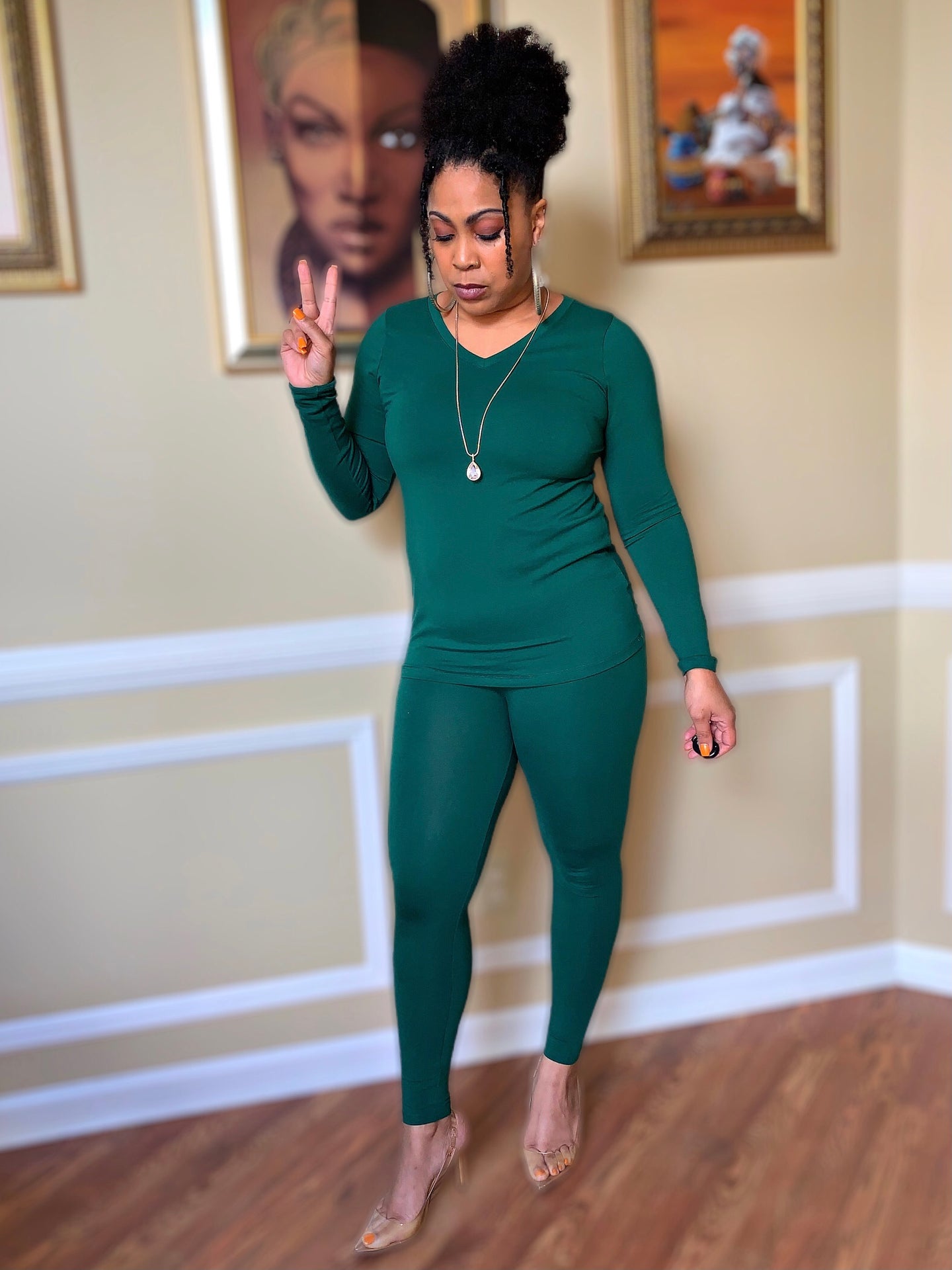 Vicky Set(Dark Green)(XL)